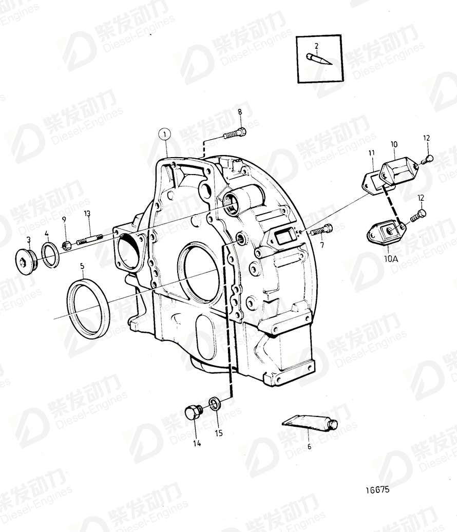 VOLVO Flange screw 966361 Drawing